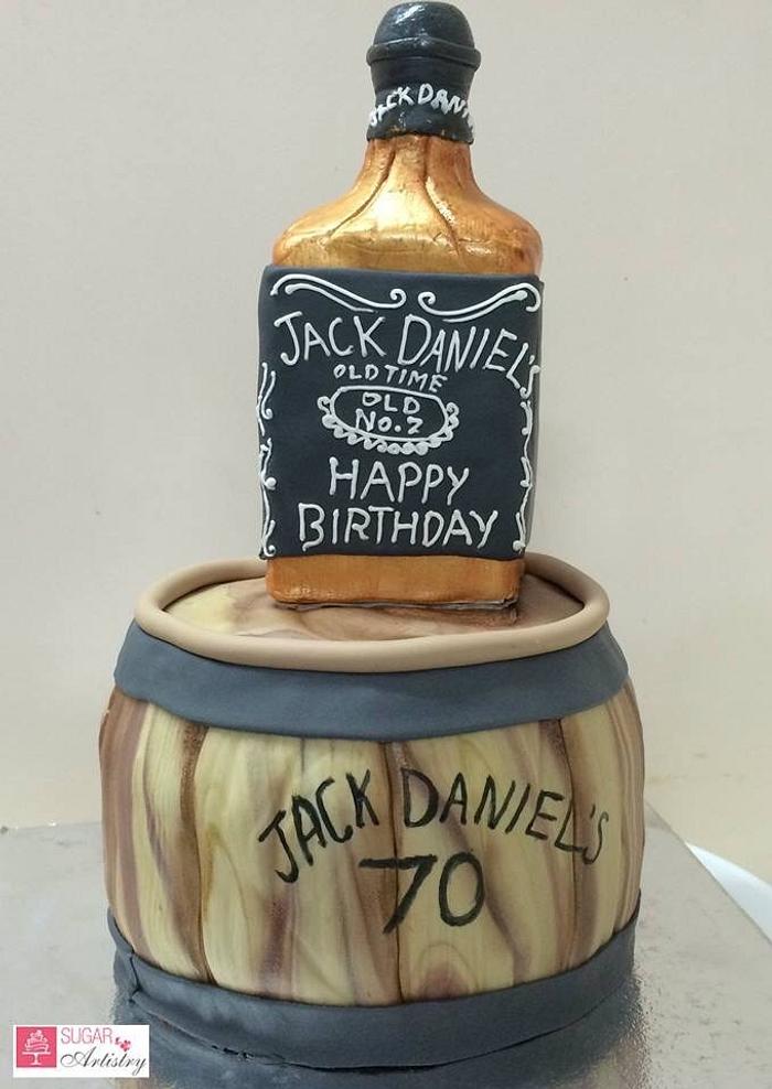 Jack Daniel's Barrel theme cake