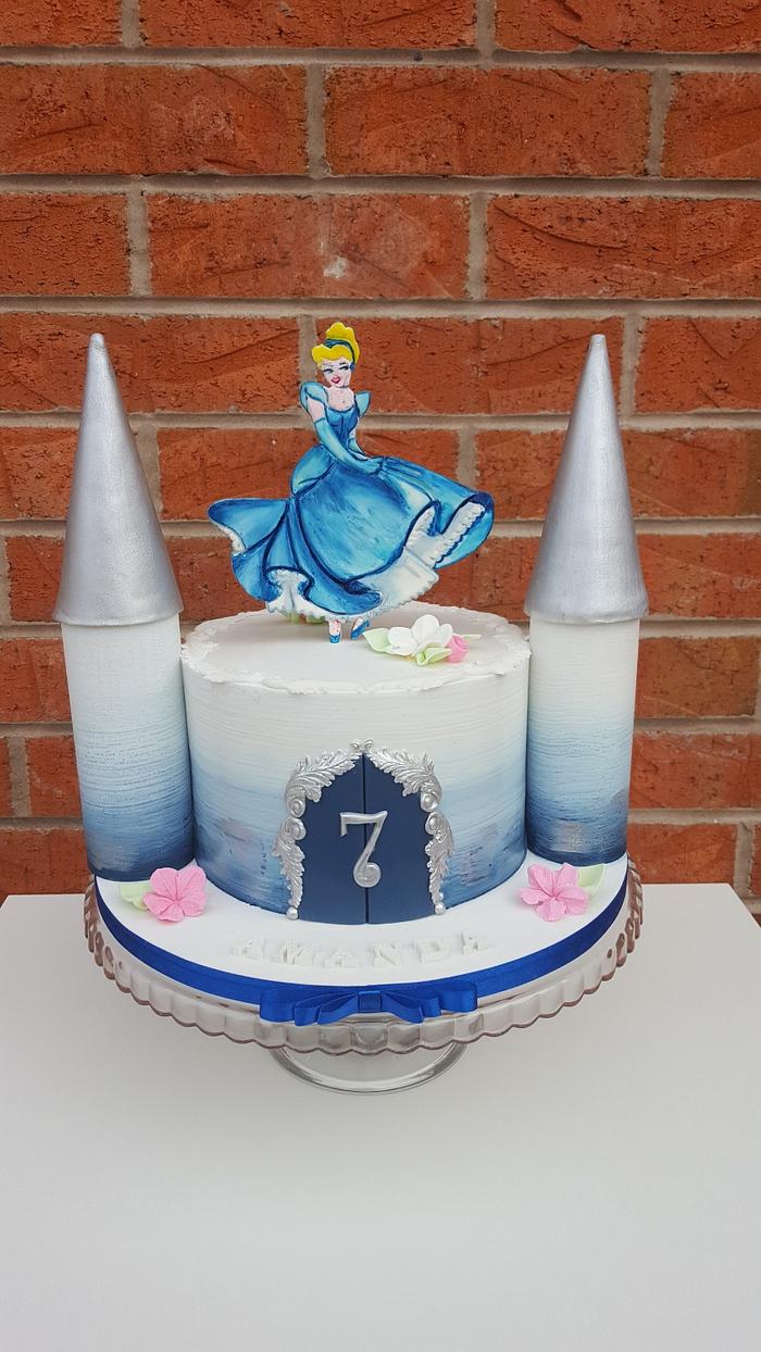 Cinderella castle cake 