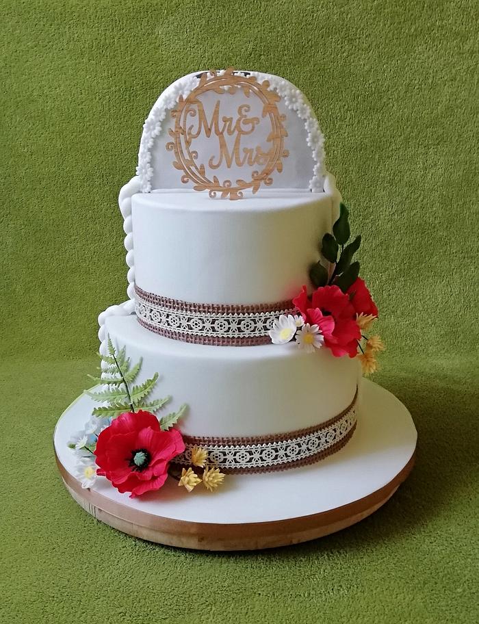 Wild flower cake,footbal cake