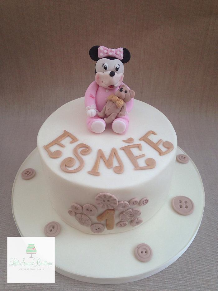 Minnie Mouse Baby 1st Birthday Cake 