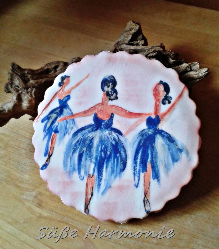 Ballerinas - handpainted cookie 