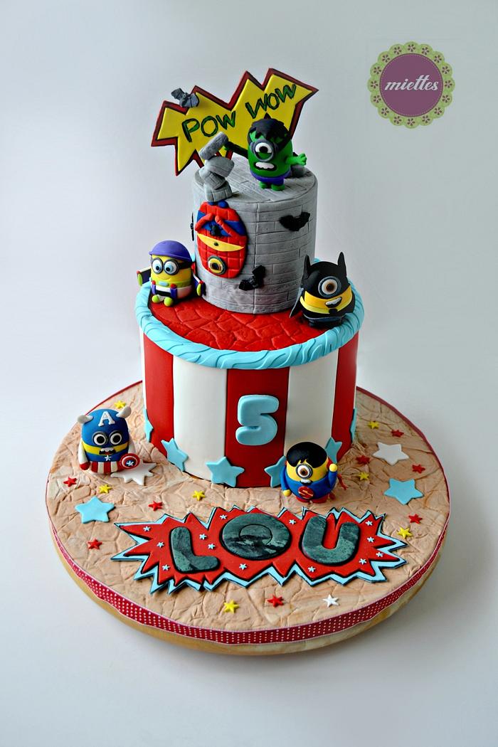 Superhero Minions Cake
