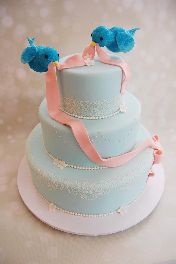 Love Bird Wedding cake