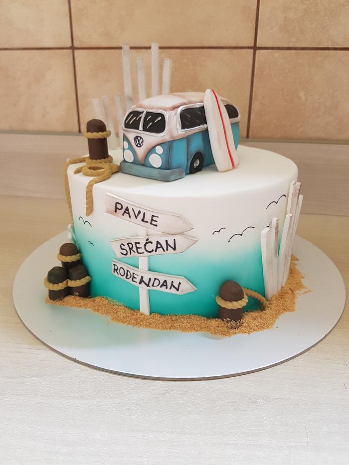  Vintage baby boy cake