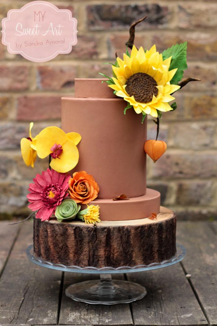 Wafer Paper Autumn Cake