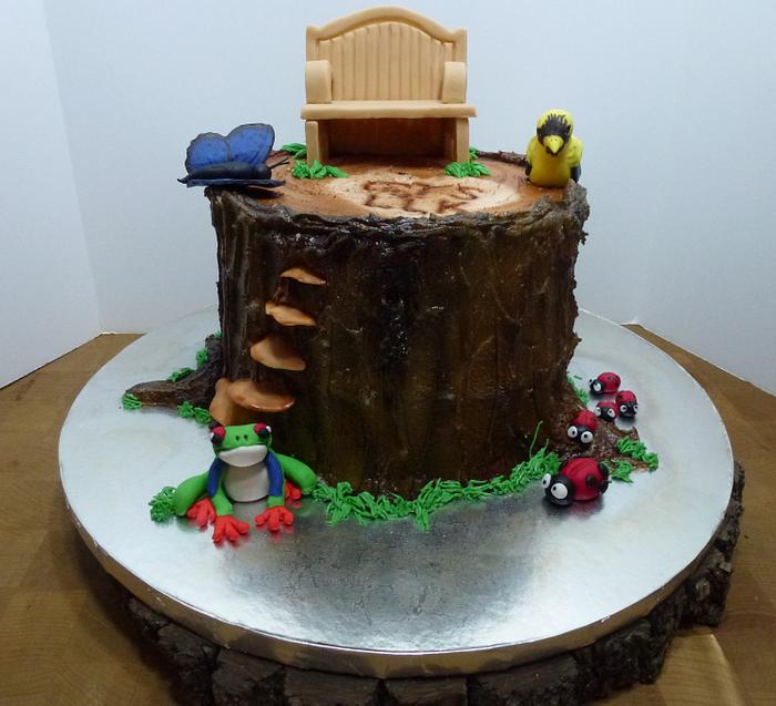 50th Anniversary Stump cake