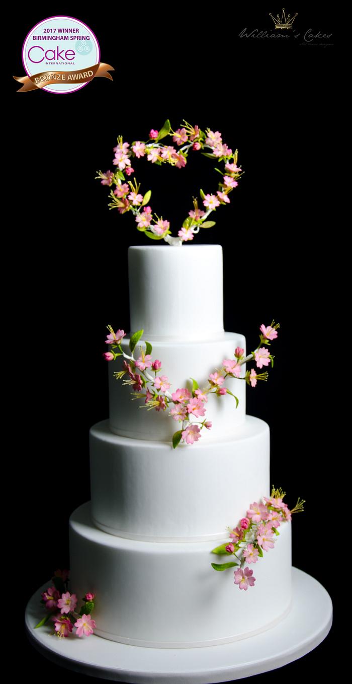 blossom wedding cake