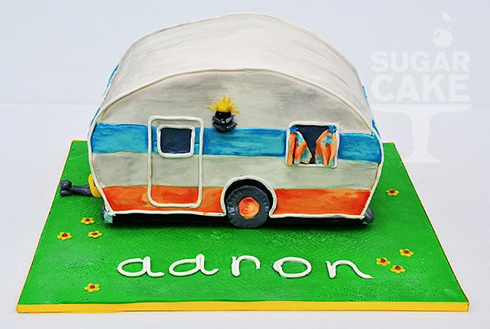 Vintage caravan cake