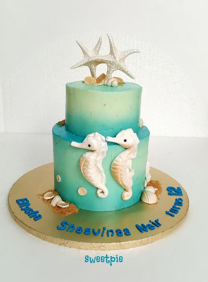 Sea horse cake