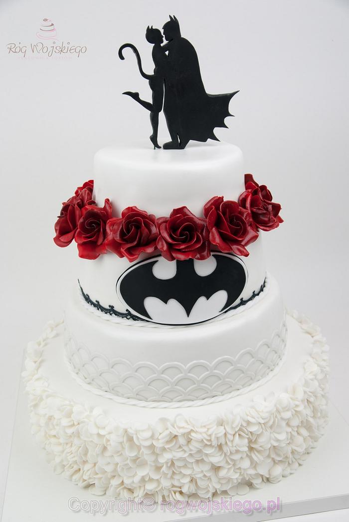 Batman Wedding Cake / Tort Weselny Batman Catwoman
