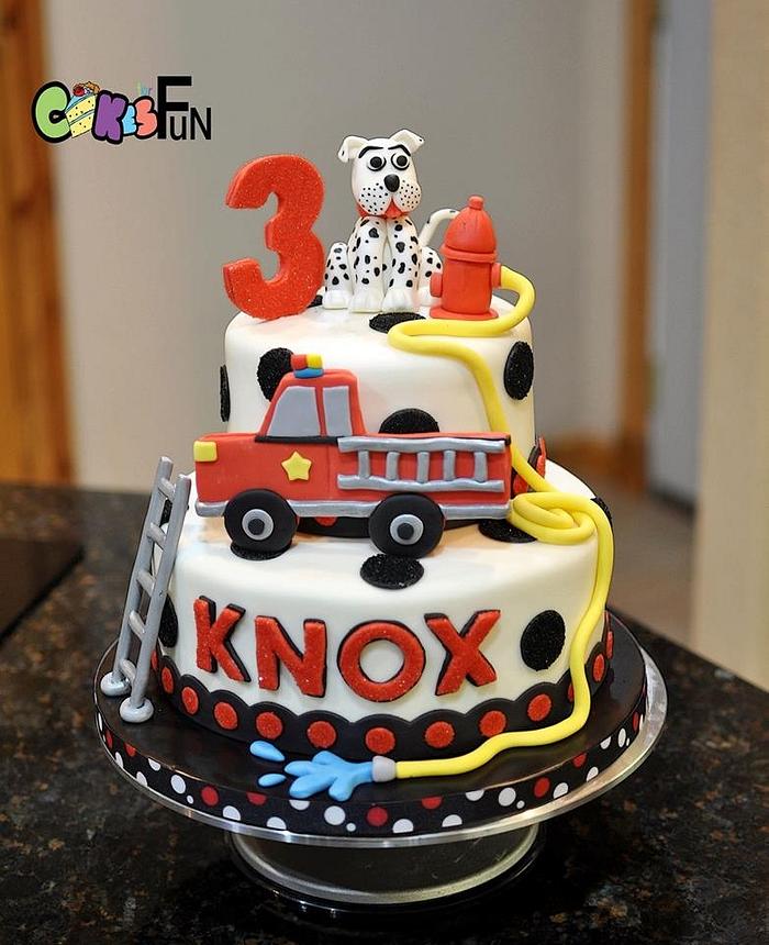 Fire Truck Birthday cake