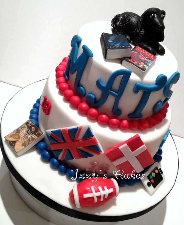 Personalised 18th birthday cake