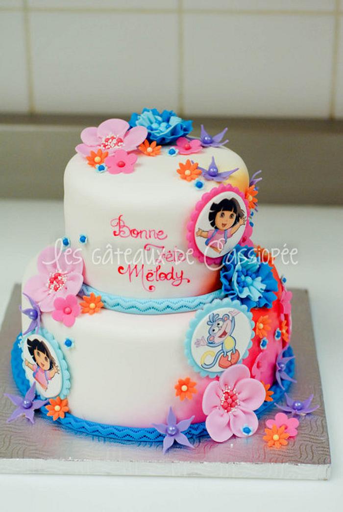 Dora themed cake