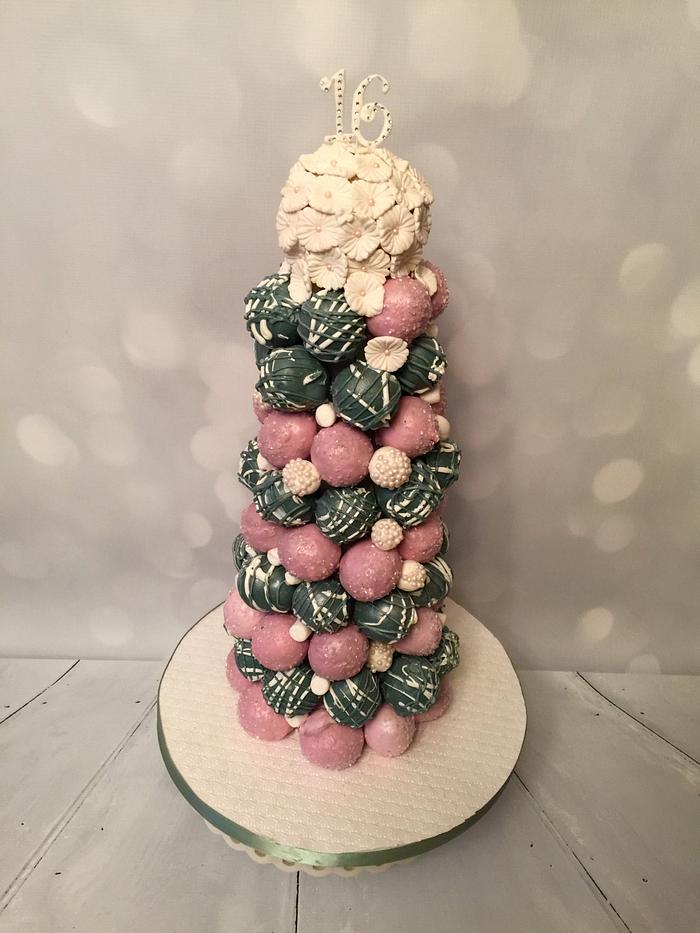 Sweet 16 Cake pop Tree