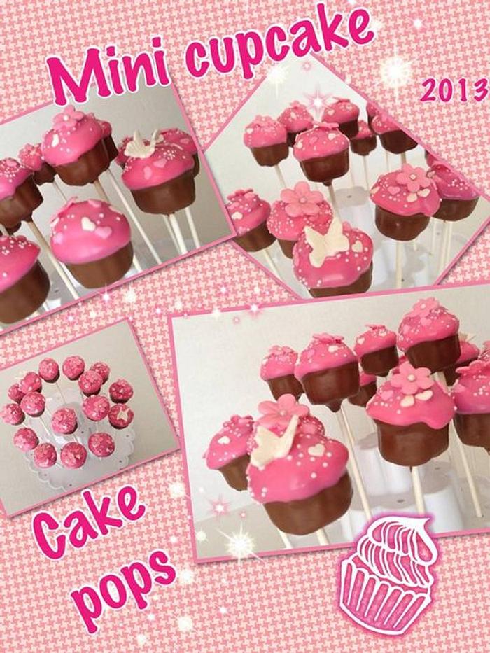 Mini cupcake cake pops