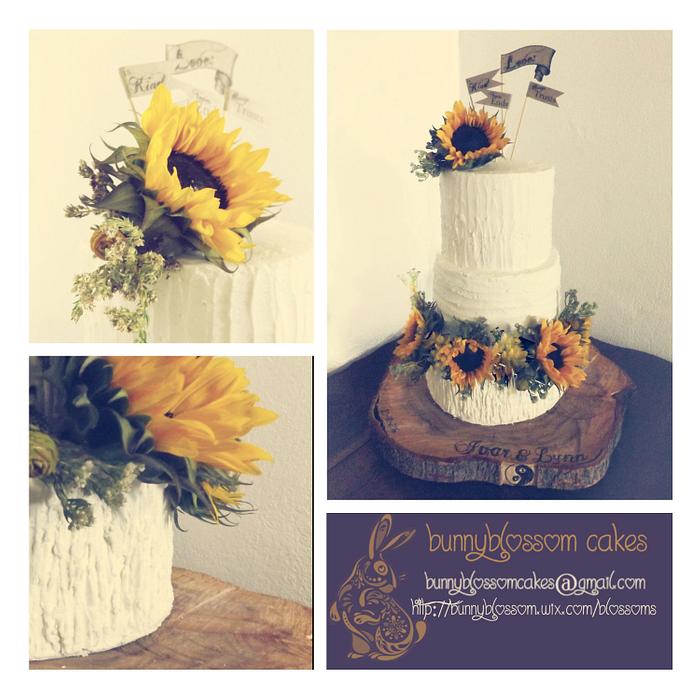 Sunflower Wedding cake