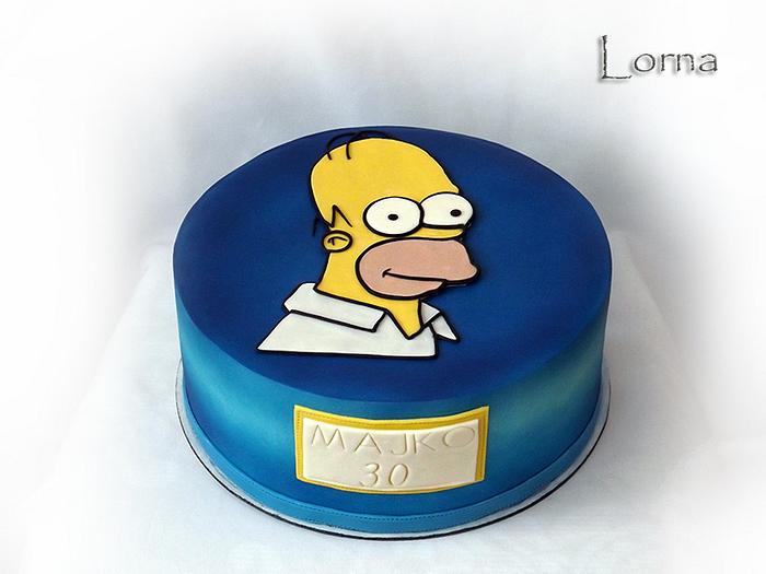 Homer Simpson Cake..