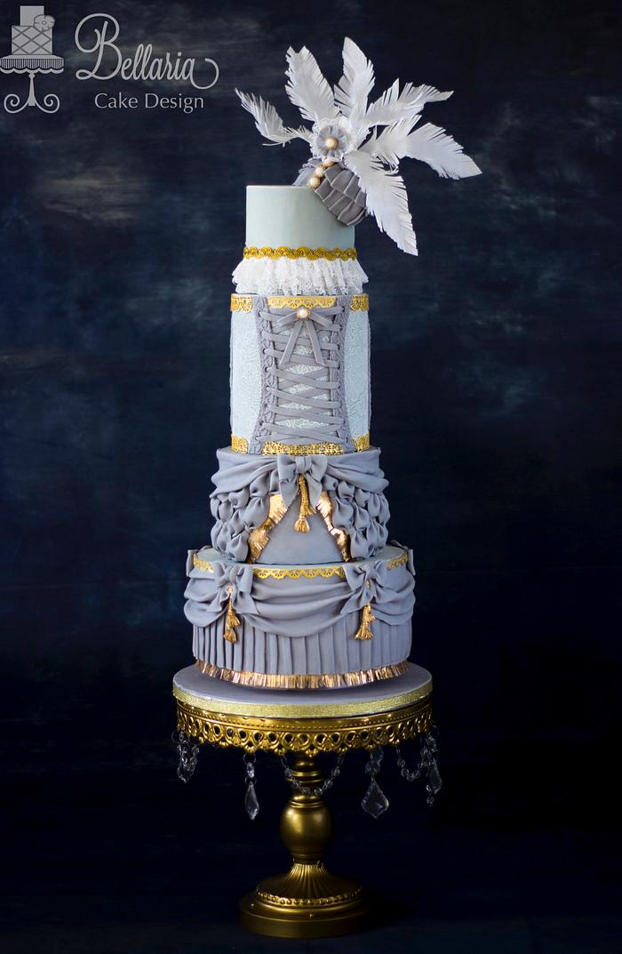 Wedding cake inspired by "Barbie" fashion collaboration