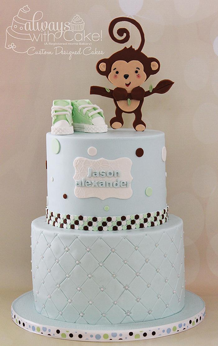Monkey themed Baby Shower Cake