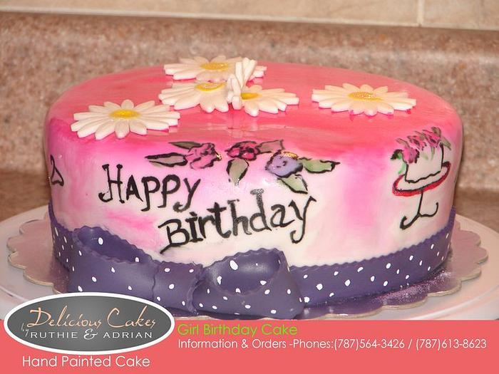 Teen - Hand Painted Birthday Cake