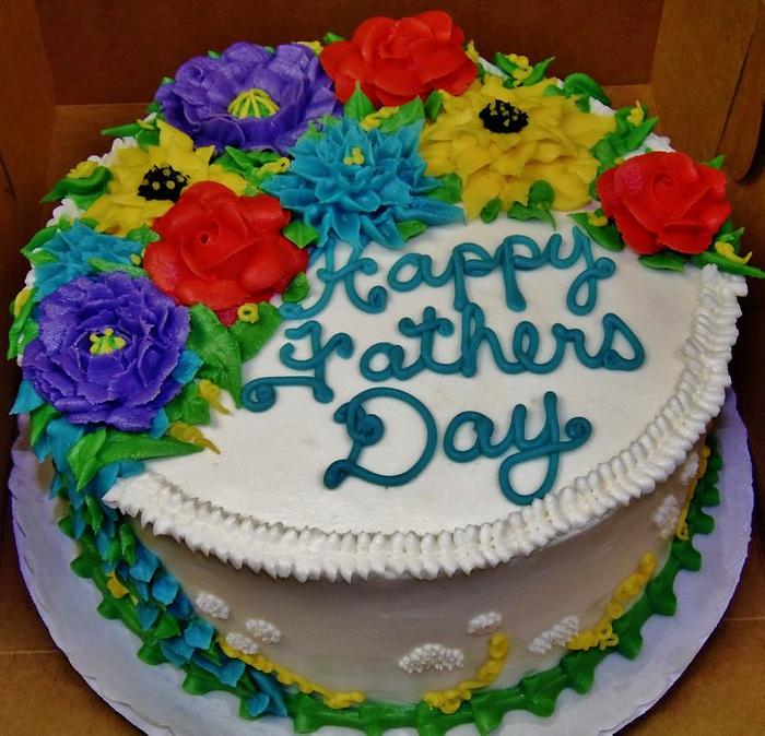 Man's floral design cake.