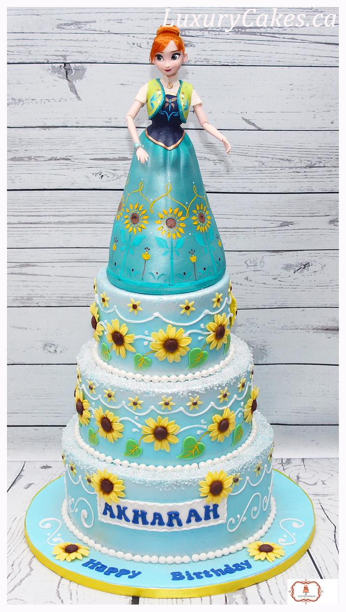 Frozen fever Anna cake - Decorated Cake by Sobi Thiru - CakesDecor