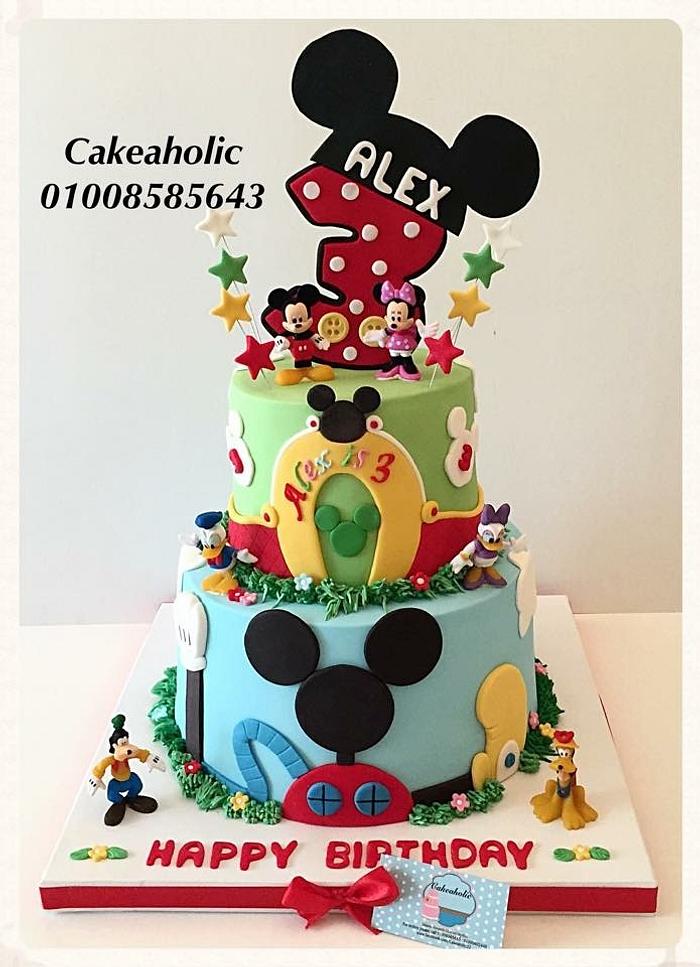 Mickey Mouse club cake