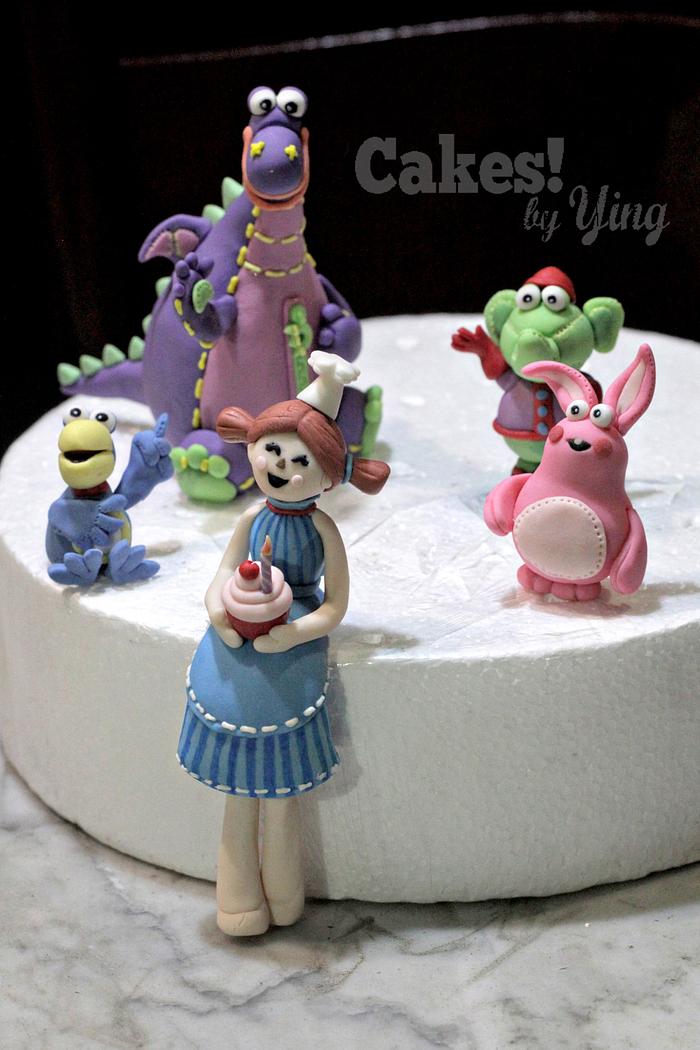 Dibo & friends cake toppers