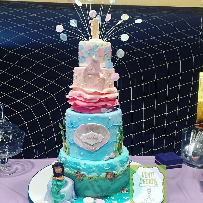 First birthday mermaid cake