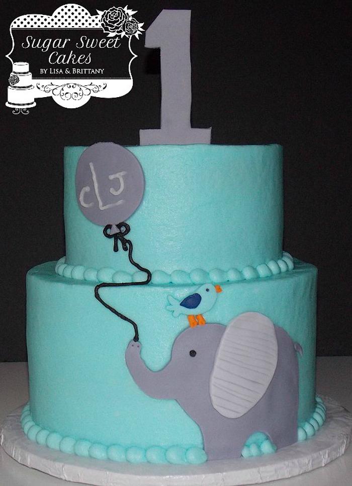 Elephant & Balloon w/smash cake