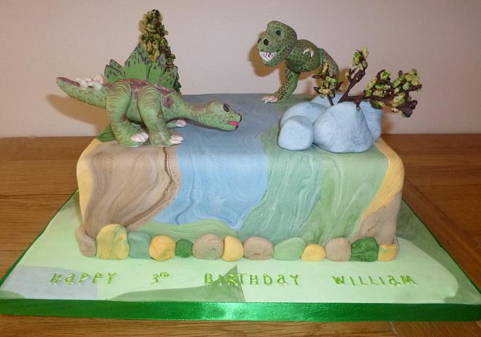 Jurassic Scene Cake - Dinosaurs