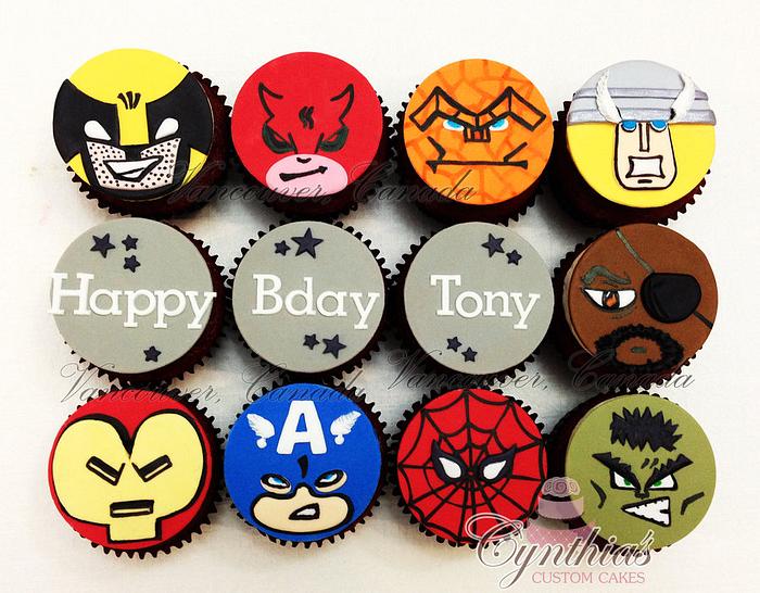 Super Heroes Cupcake Toppers