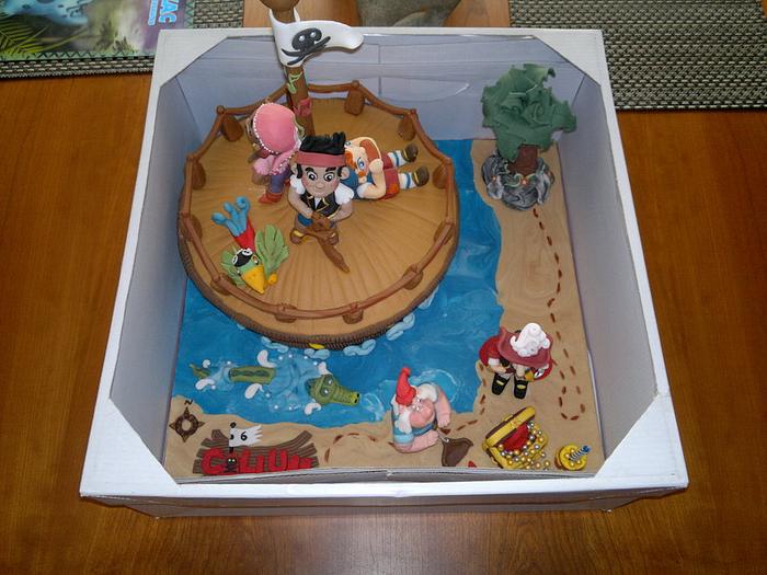 "Jake and the Neverland pirates" cake for one of my son's friends.