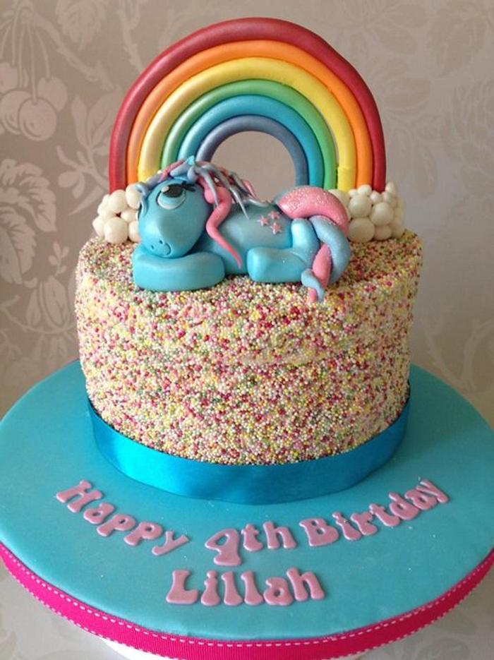 Rainbow Sprinkles My Little Pony Cake