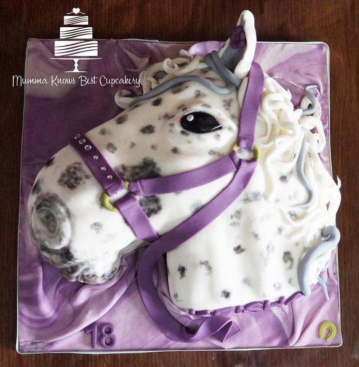 Appaloosa Horse Head Cake