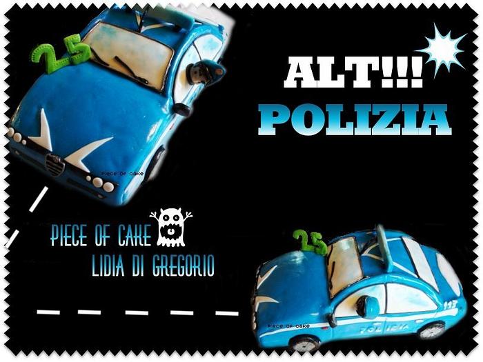 police car cake 