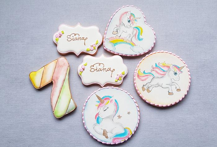 Unicorn cookie set