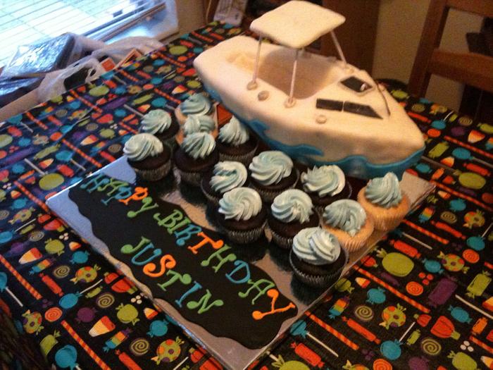 Birthday Boat & Cupcakes