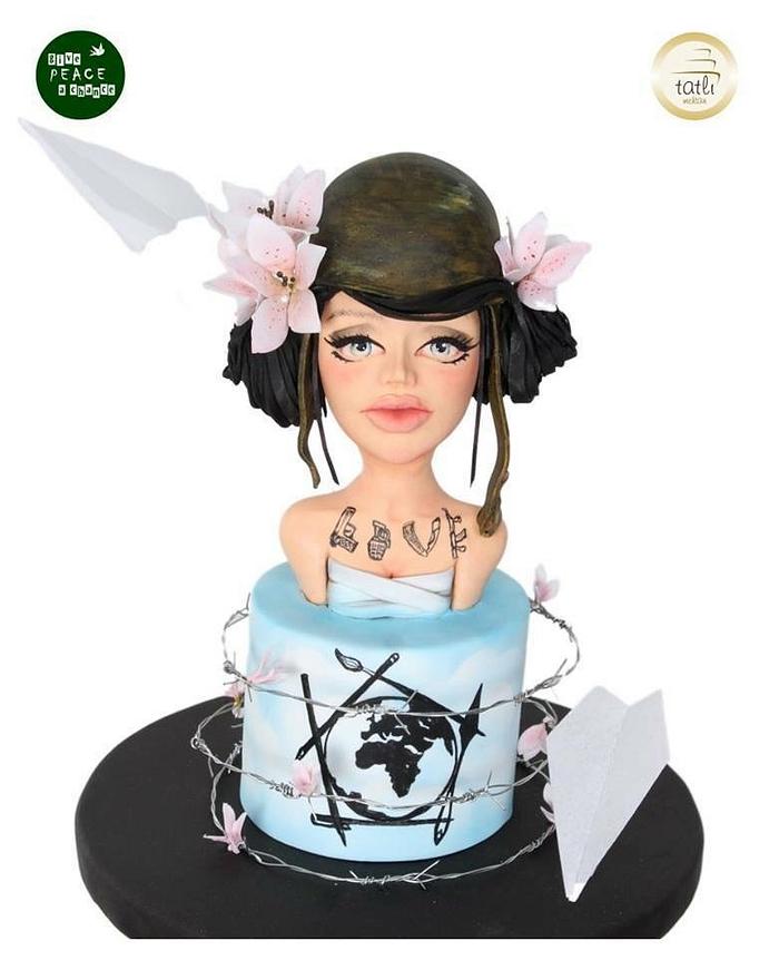 Give peace a change collaboration #3D cake #