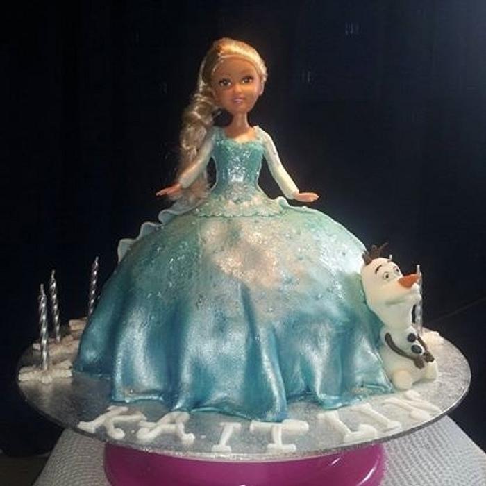 Frozen elsa cake