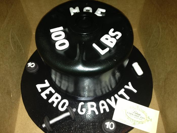 Weight plate Cake For Zero Gravity Team "Body Builders" By:Belicia's Cupcake Co.