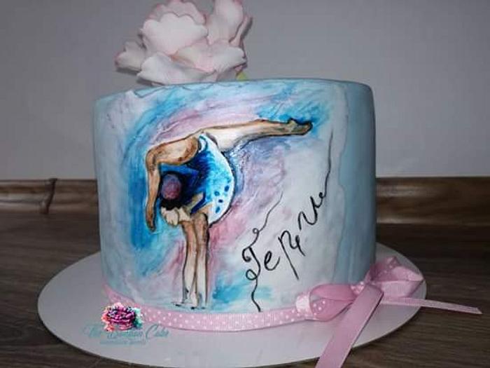 Drawing gymnastics cake
