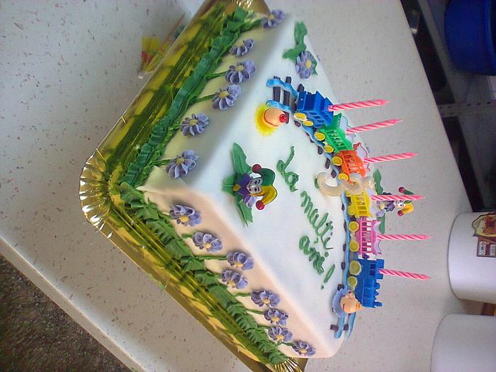 Colourful cake for child