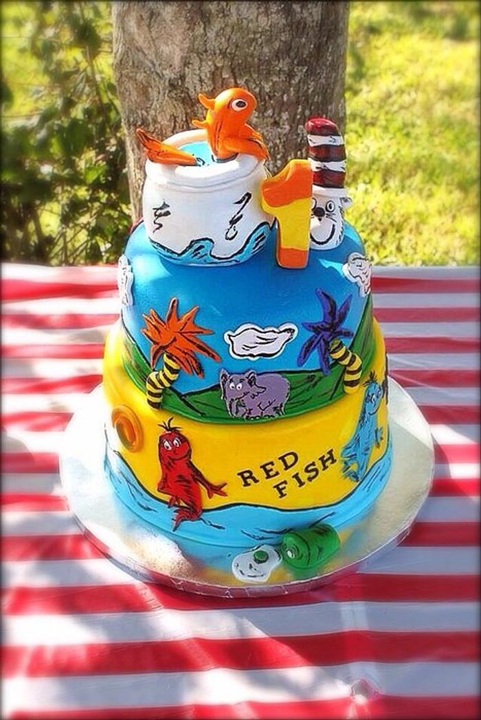 Dr Seuss First Birthday Cake Decorated Cake By Teresa CakesDecor