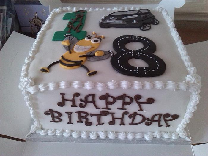 18th birthday cake for Sam