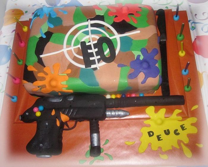 Paintball cake