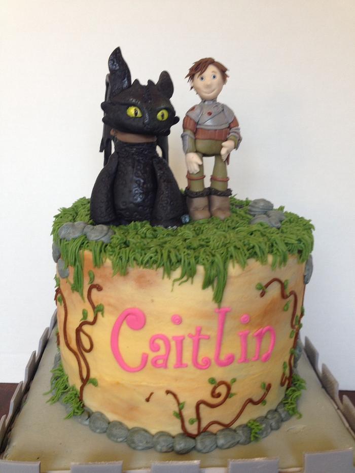 Hiccup and Toothless cake