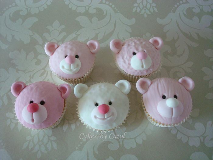 Pink Teddy Cupcakes