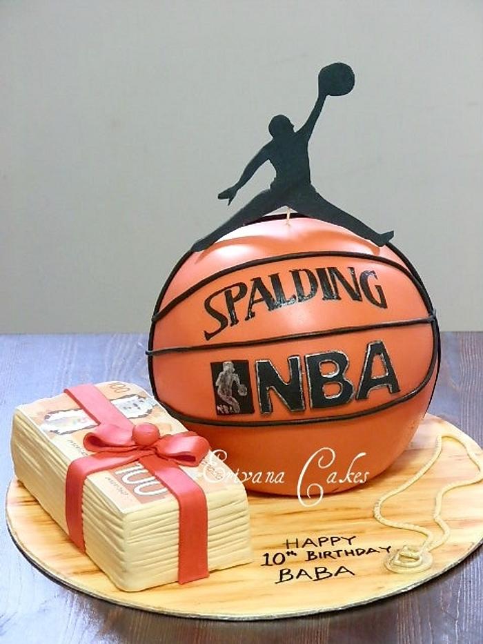 Basketball cake and Stack of Money Cake