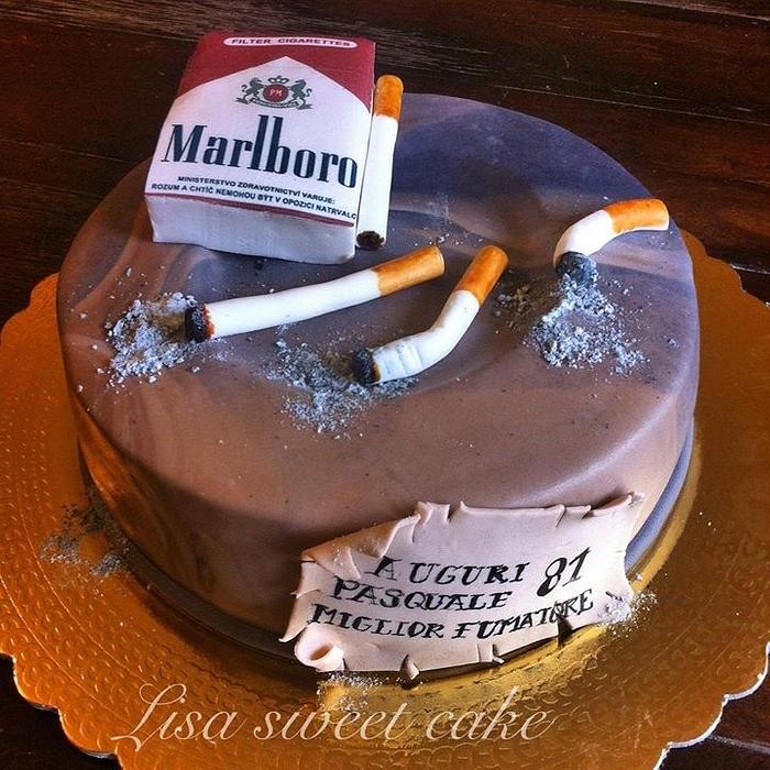 Cigarette cake